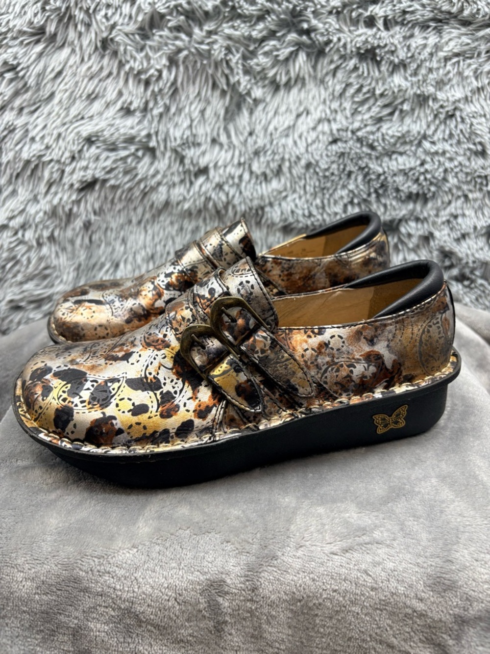 Alegria Clogs Womens 38 US 8 8.5 Alli Rome Bronze Metallic  Nursing Workwear